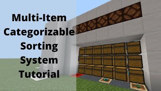 Multi Item Categorizable Sorting System Tutorial  Minecraft Bedrock 115 [upl. by Adnirod]