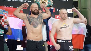 WAR  LUKASZ ROZANSKI amp ALEN BABIC FOR THE WBC BRIDGERWEIGHT WORLD TITLE  WEIGH IN amp FACEOFF [upl. by Eahsed]