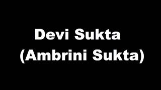 Devi Sukta Ambrini Sukta Rigveda [upl. by Bloem]