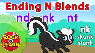 Ending Consonant Blends with N  Learn to Read nd nk nt  Rock ’N Learn [upl. by Hyacinthe]