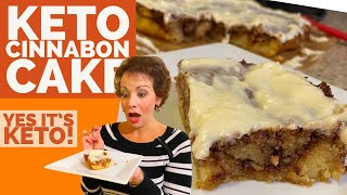 Unbelievable Delicious Keto Cinnabon Cake  Yes Its Keto [upl. by Elmina574]