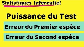 Puissance du Test Statistique  Erreur de première espèce et Erreur de seconde espèce [upl. by Auqcinahs]