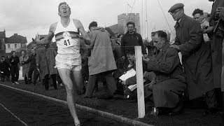 Archive Watch Sir Roger Bannister run worlds first subfour minute mile [upl. by Lotz943]