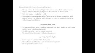 Multinomial Probit and Logit Models [upl. by Idaf348]