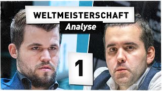 NEPO vs CARLSEN  Partie 1  Schach WM 2021 [upl. by Kciredohr419]