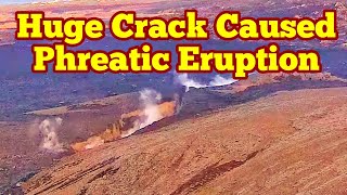 Huge Crack Which Caused Amazing Phreatic Eruption Iceland KayOne Volcano Eruption Update [upl. by Anaihk]