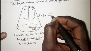 SURFACE AREA OF FRUSTUM [upl. by Loeb]