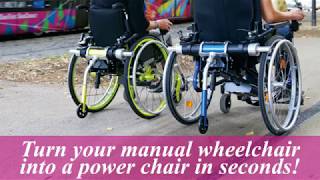 Turn your manual wheelchair into a powerchair in seconds with Light Drive [upl. by Aneekas]