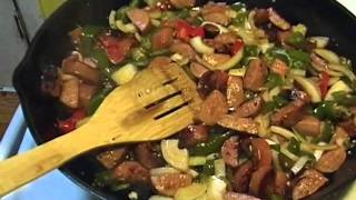 Saucy Smoked Sausage Skillet Recipe Noreens Kitchen [upl. by Myrta410]