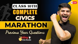 Complete Civics Previous Year Questions Class 10 2024  Marathon Session With MIQs amp PYQs [upl. by Saidee974]