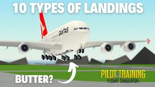 10 types of landings in PTFS [upl. by Reddin]