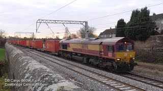 Hour of Class 66 Power  General Motors UK Diesel Locomotive [upl. by Ahsiemaj]