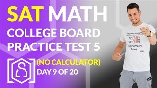 SAT Math College Board Practice Test 5 No Calculator In Real Time [upl. by Misti]