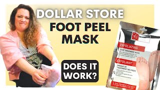 Dollar Store Foot Mask  Foot Peels Before and After  Does It Work [upl. by Reddy665]