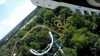 Alpengeist Front Row Seat onride widescreen POV Busch Gardens Williamsburg [upl. by Rapsag]