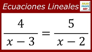 ECUACIONES LINEALES  Ejercicio 7 [upl. by Vera]