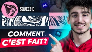 Faire lIdentité Graphique de SQUEEZIE bannière texture animé [upl. by Hendel]