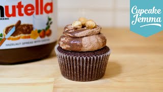 How to Make Nutella Cupcakes  Cupcake Jemma [upl. by Kendra]