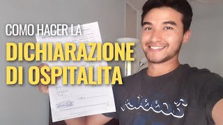 COMO HACER LA CARTA DE HOSPITALIDAD en TORINO ITALIA Dichiarazione di Ospitalita [upl. by Magdalene]