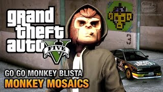 GTA 5  Monkey Mosaics Location Guide Go Go Monkey Blista PS4 amp Xbox One [upl. by Nonnaihr]