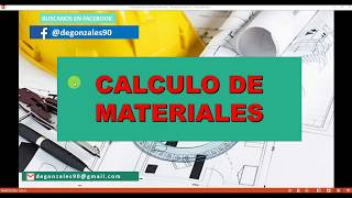 CALCULO DE MATERIALES PARA UNA COLUMNA CEMENTOARENAPIEDRAAGUA [upl. by Dyna]