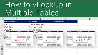 VLookup on Multiple Sheets in Excel [upl. by Holder21]