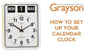 How to set up a Grayson or Twemco Calendar clock BQ12a Model [upl. by Ecnaiva]