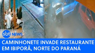 Caminhonete invade restaurante em Ibiporã norte do Paraná [upl. by Spohr]