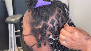 1st Loc Retwist  Starter Locs Two Strand Twisted [upl. by Marte]