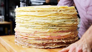 100Layer Giant Crepe Cake [upl. by Ettelimay]