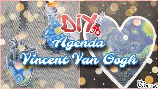 📚DIY AGENDA AL ESTILO VINCENT VAN GOGH 🌻 [upl. by Woolley]