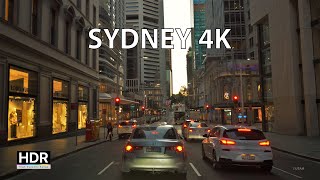 Driving Sydney 4K HDR  Downtown Sunrise  Australia [upl. by Maher]