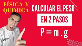 Cómo calcular el PESO a partir de la MASA y la GRAVEDAD  Pmg FÍSICA [upl. by Pratte]