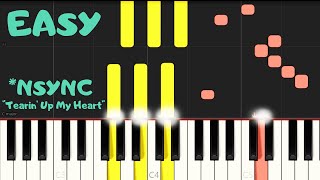 NSYNC quotTearin Up My Heartquot  EASY Piano Tutorial [upl. by Eimat490]