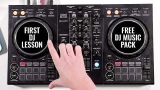 Beginner DJ Lesson  How To DJ On The DDJ400  Perform Your First Mix With Our FREE DJ Music Pack [upl. by Orville]