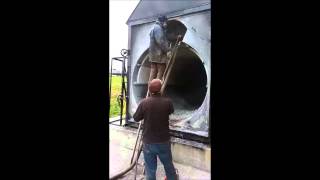 Biomass Straw Bale Boiler Cleaning [upl. by Andrel]