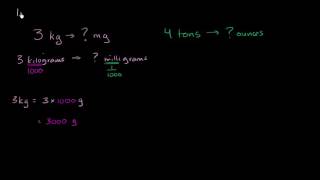 How to convert kilograms to milligrams and tons to ounces  Khan Academy [upl. by Oiliduab]