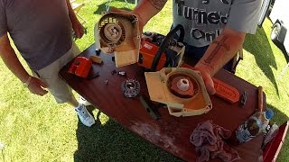 Stihl MS210 Chainsaw Conversion to EZ Pull Starter an TEST RUN [upl. by Anisamoht]