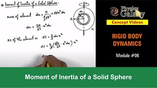 Class 11 Physics  Rigid Body Dynamics  6 Moment of Inertia of a Solid Sphere  For JEE amp NEET [upl. by Tristas]