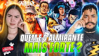 WLO  Potências da Marinha  Almirantes  One Piece   REACT EM CASAL [upl. by Mayes]