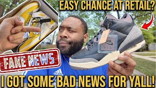 FAKE NEWS We NOT GETTING ‘Em Air Jordan 3 A Ma Maniere Good News [upl. by Ehcropal]