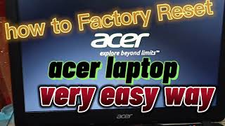 how to FACTORY RESET Acer Laptop  Tagalog [upl. by Norak424]