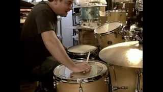 JOHN BONHAM DRUM TRIPLETS Drum Lesson PART 1 Part 1 of 3 [upl. by Nahtanoj]