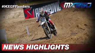 News Highlights  EMX250 Race 1  MXGP of Flanders 2022 MXGP Motocross [upl. by Ripp]