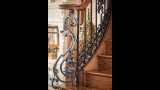 20 WROUGHT IRON STAIR RAILING DESIGNS  CLASSY VILLA STAIRS [upl. by Leamsi]