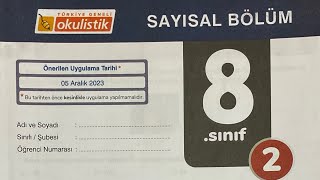 Okulistik Yayınları Türkiye Genel LGS Deneme Sınavı 2 Matematik Testi Çözümleri 15 Sorular [upl. by Arema]