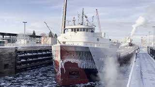 Soo Locks Last Ship 20232024 season [upl. by Eceinahs]