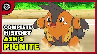 Ashs Pignite From Tepig to BIG PIG  Complete History [upl. by Otiragram]