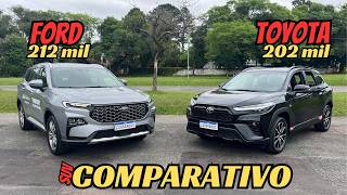 Comparativo Toyota Corolla Cross 2025 GRSport e Ford Territory 2025 Titanium [upl. by Truitt]