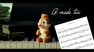 A modo tuo ligabue feat elisatoffoli Piano Cover  Spartito  Carmine De Martino [upl. by Aizat429]